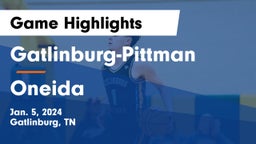 Gatlinburg-Pittman  vs Oneida Game Highlights - Jan. 5, 2024
