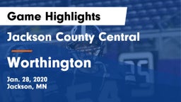 Jackson County Central  vs Worthington  Game Highlights - Jan. 28, 2020