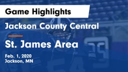 Jackson County Central  vs St. James Area Game Highlights - Feb. 1, 2020