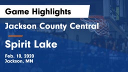 Jackson County Central  vs Spirit Lake  Game Highlights - Feb. 10, 2020