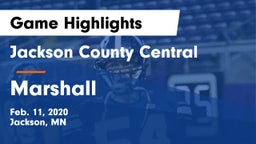 Jackson County Central  vs Marshall  Game Highlights - Feb. 11, 2020