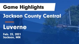 Jackson County Central  vs Luverne  Game Highlights - Feb. 23, 2021
