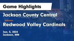 Jackson County Central  vs Redwood Valley Cardinals Game Highlights - Jan. 5, 2024