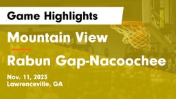 Mountain View  vs Rabun Gap-Nacoochee  Game Highlights - Nov. 11, 2023