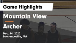 Mountain View  vs Archer  Game Highlights - Dec. 14, 2020