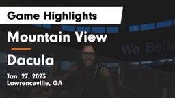 Mountain View  vs Dacula  Game Highlights - Jan. 27, 2023