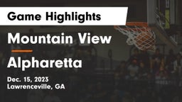 Mountain View  vs Alpharetta  Game Highlights - Dec. 15, 2023