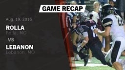 Recap: Rolla  vs. Lebanon  2016