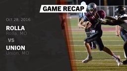 Recap: Rolla  vs. Union  2016