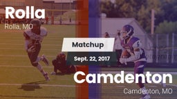 Matchup: Rolla  vs. Camdenton  2017