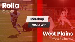 Matchup: Rolla  vs. West Plains  2017