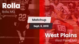 Matchup: Rolla  vs. West Plains  2019