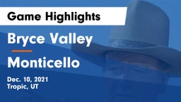 Bryce Valley  vs Monticello Game Highlights - Dec. 10, 2021