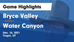 Bryce Valley  vs Water Canyon Game Highlights - Dec. 16, 2021