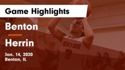 Benton  vs Herrin  Game Highlights - Jan. 14, 2020