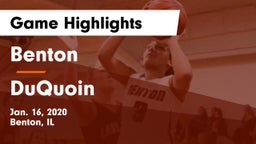 Benton  vs DuQuoin Game Highlights - Jan. 16, 2020