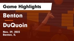 Benton  vs DuQuoin  Game Highlights - Nov. 29, 2023