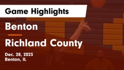 Benton  vs Richland County  Game Highlights - Dec. 28, 2023