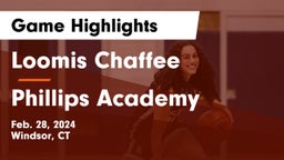 Loomis Chaffee vs Phillips Academy Game Highlights - Feb. 28, 2024