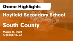 Hayfield Secondary School vs South County  Game Highlights - March 15, 2022