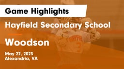 Hayfield Secondary School vs Woodson  Game Highlights - May 22, 2023