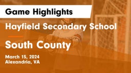 Hayfield Secondary School vs South County  Game Highlights - March 15, 2024