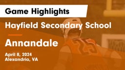 Hayfield Secondary School vs Annandale  Game Highlights - April 8, 2024