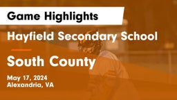 Hayfield Secondary School vs South County  Game Highlights - May 17, 2024