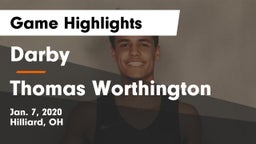 Darby  vs Thomas Worthington  Game Highlights - Jan. 7, 2020