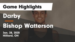 Darby  vs Bishop Watterson  Game Highlights - Jan. 28, 2020