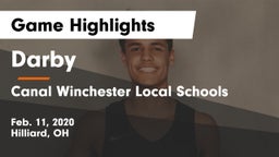 Darby  vs Canal Winchester Local Schools Game Highlights - Feb. 11, 2020
