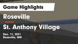 Roseville  vs St. Anthony Village  Game Highlights - Dec. 11, 2021