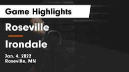 Roseville  vs Irondale  Game Highlights - Jan. 4, 2022