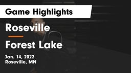 Roseville  vs Forest Lake  Game Highlights - Jan. 14, 2022