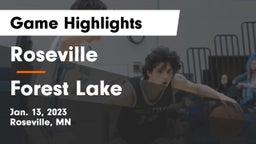 Roseville  vs Forest Lake  Game Highlights - Jan. 13, 2023