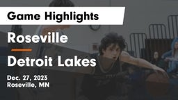 Roseville  vs Detroit Lakes  Game Highlights - Dec. 27, 2023