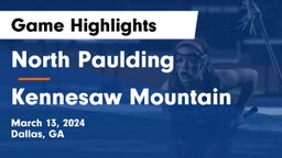 North Paulding  vs Kennesaw Mountain  Game Highlights - March 13, 2024