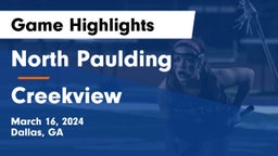 North Paulding  vs Creekview  Game Highlights - March 16, 2024