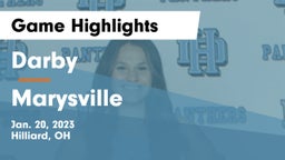 Darby  vs Marysville  Game Highlights - Jan. 20, 2023