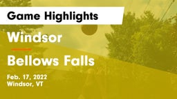 Windsor  vs Bellows Falls  Game Highlights - Feb. 17, 2022
