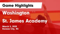 Washington  vs St. James Academy  Game Highlights - March 3, 2020