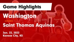 Washington  vs Saint Thomas Aquinas  Game Highlights - Jan. 22, 2022