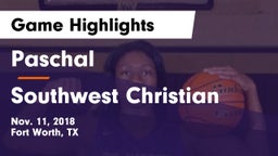 Paschal  vs Southwest Christian  Game Highlights - Nov. 11, 2018