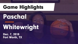 Paschal  vs Whitewright  Game Highlights - Dec. 7, 2018