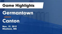 Germantown  vs Canton Game Highlights - Nov. 19, 2019