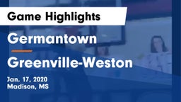 Germantown  vs Greenville-Weston  Game Highlights - Jan. 17, 2020