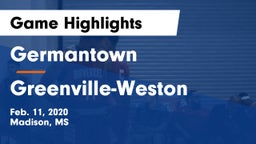 Germantown  vs Greenville-Weston  Game Highlights - Feb. 11, 2020