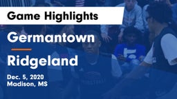 Germantown  vs Ridgeland  Game Highlights - Dec. 5, 2020