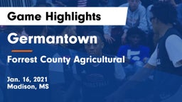 Germantown  vs Forrest County Agricultural  Game Highlights - Jan. 16, 2021