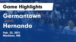 Germantown  vs Hernando  Game Highlights - Feb. 23, 2021
